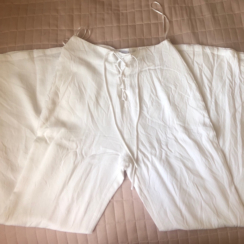 Princess Polly White wide leg pants